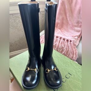 Gucci Horsebit knee-high boot.  Size 29 ( size 12 little girl)